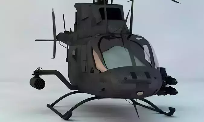 Kiowa Warrior Reconnasiance Helicopter 3D model
