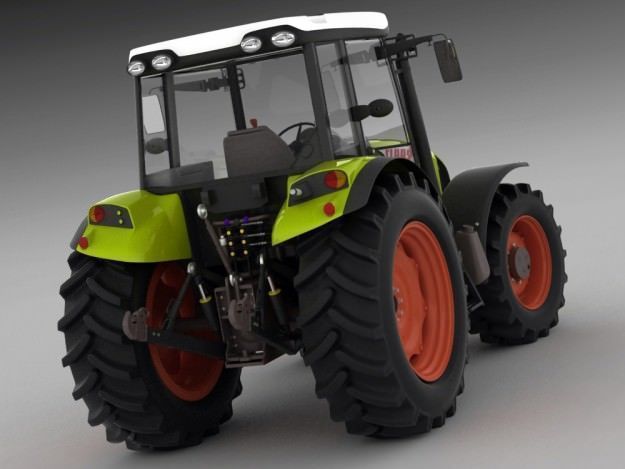 Claas Axos Tractor 3D model_1