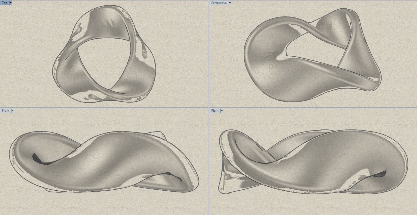 Mobius Shape 3D print model_3