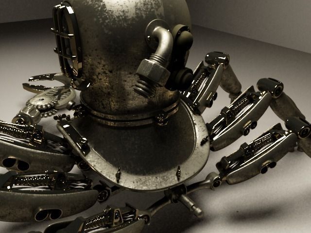 Robot diver 3D model_6