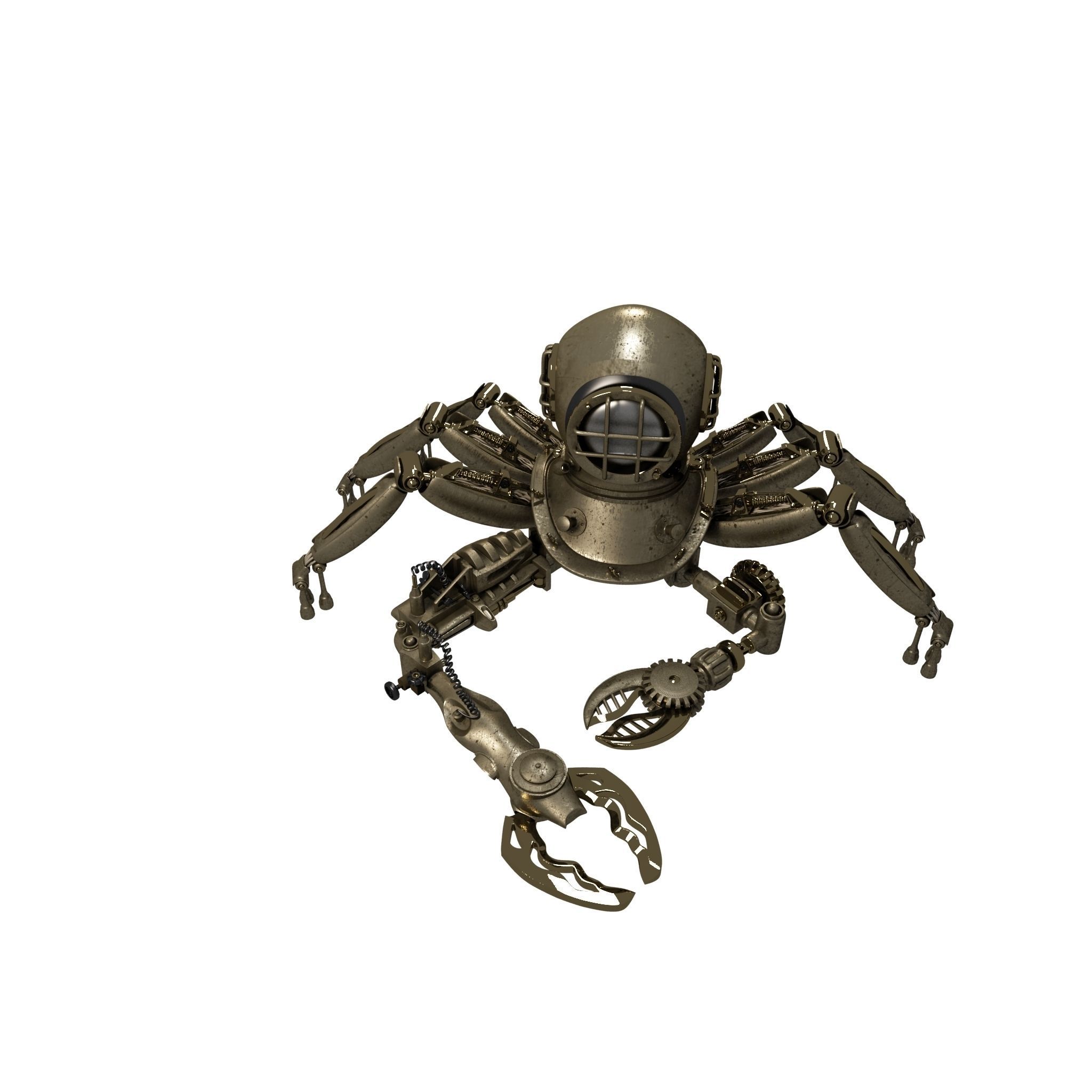 Robot diver 3D model_1