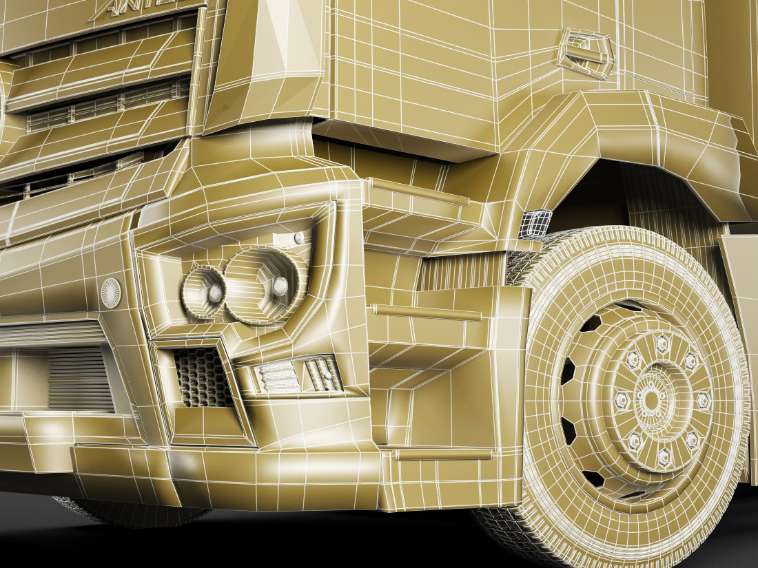 Mercedes Antos rigid truck 3D model_22