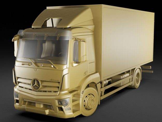 Mercedes Antos rigid truck 3D model_14