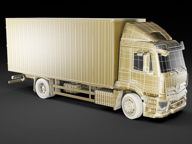 Mercedes Antos rigid truck 3D model_21