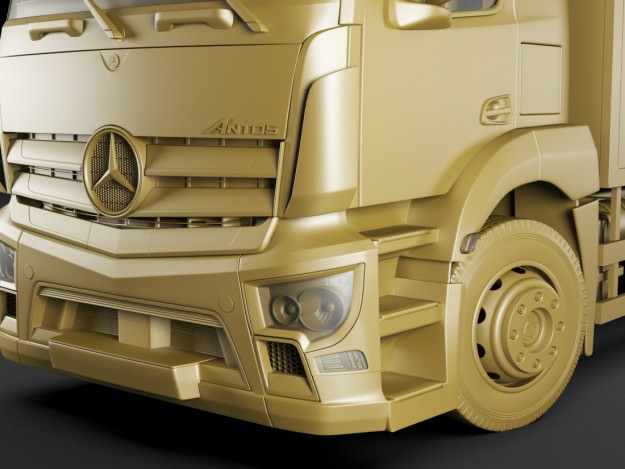 Mercedes Antos rigid truck 3D model_17