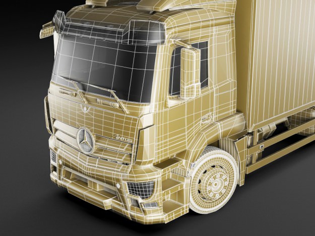 Mercedes Antos rigid truck 3D model_19