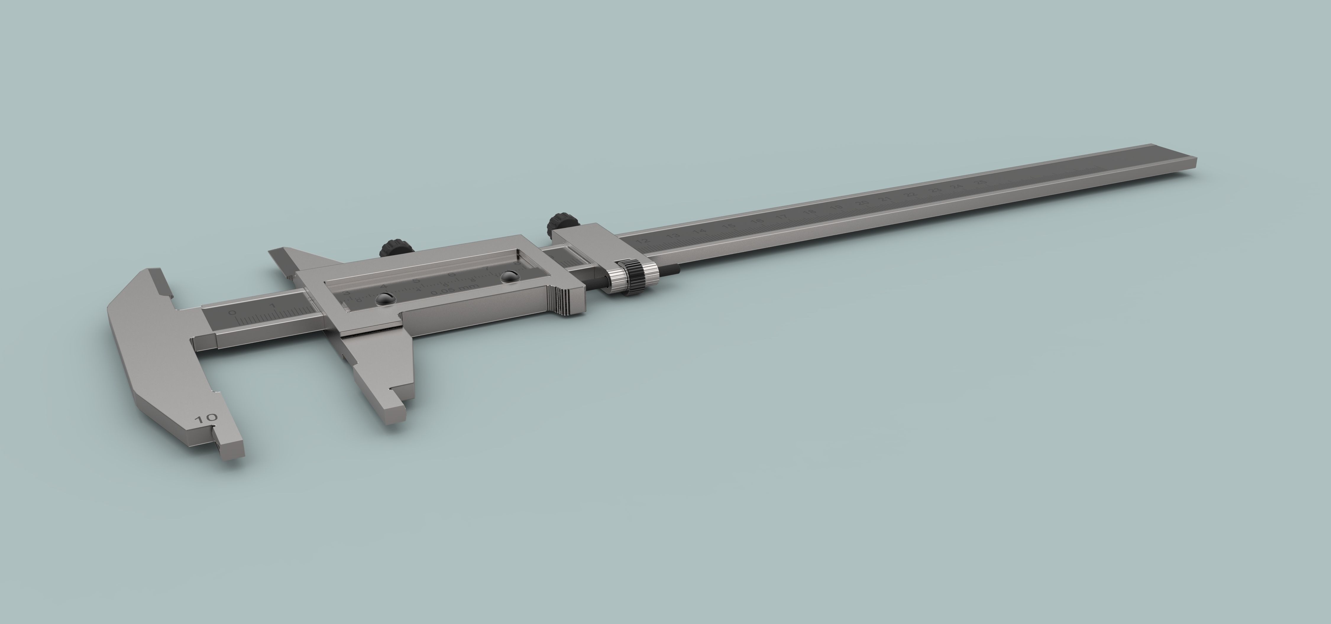 Vernier caliper 3D model CGTrader