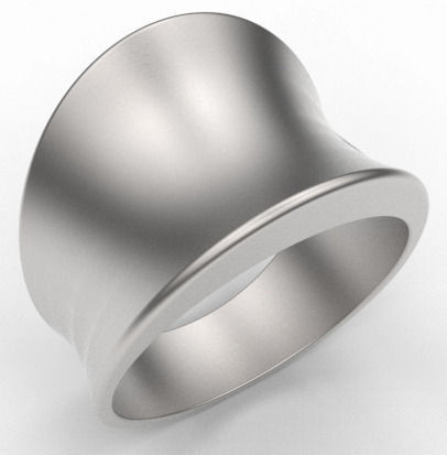 Tapering Concave Band 3D print model_1