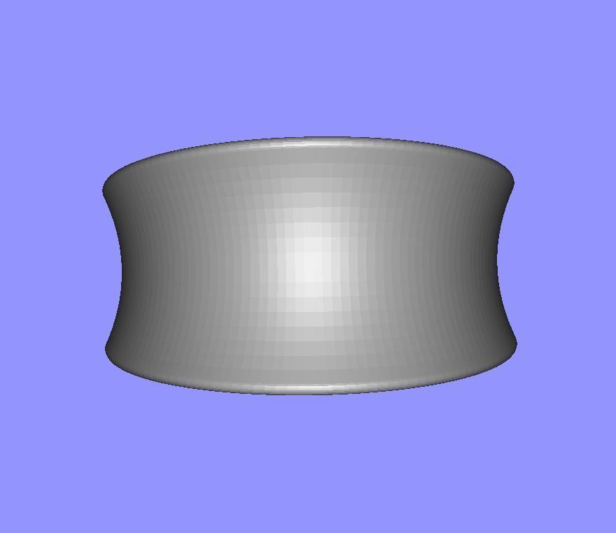 Tapering Concave Band 3D print model_10