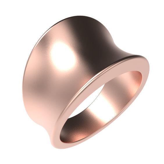 Tapering Concave Band 3D print model_2