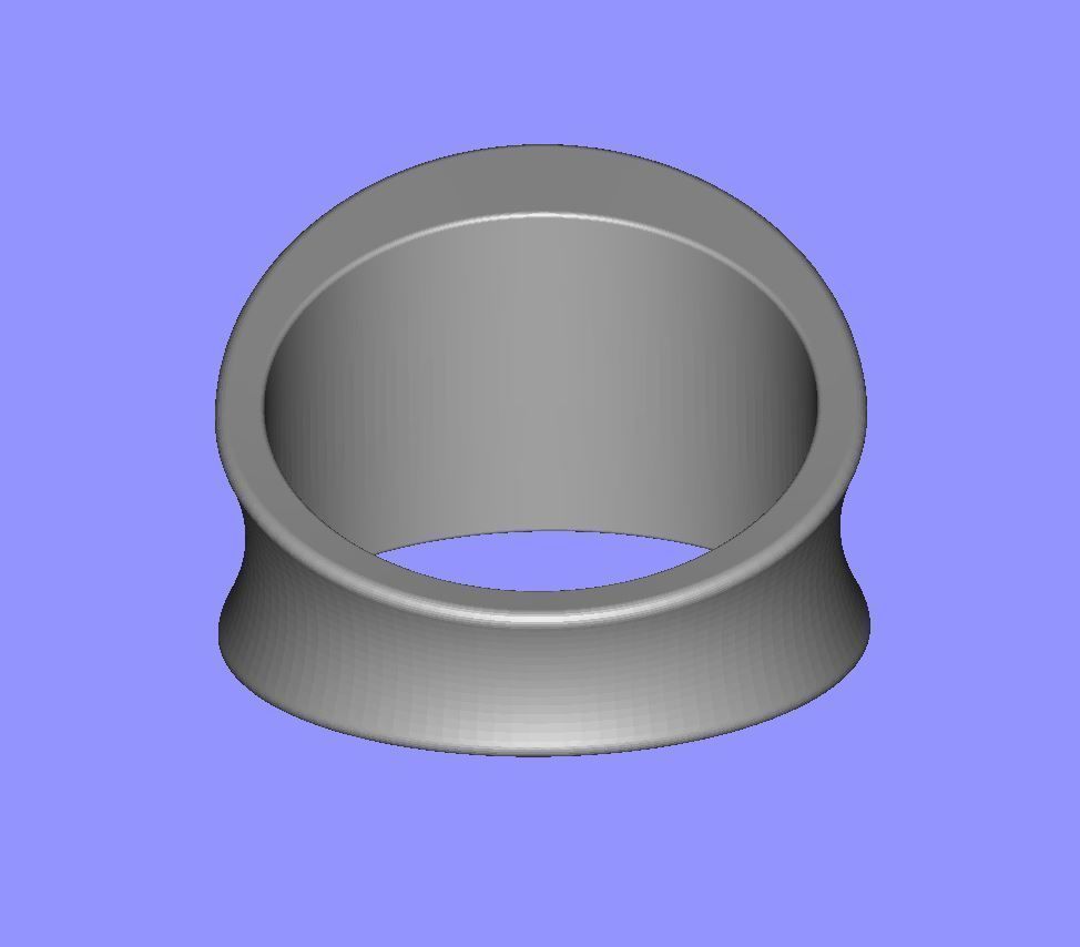 Tapering Concave Band 3D print model_9