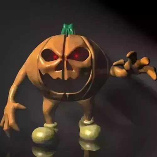 Halloween Jack O Lantern Character Rigged