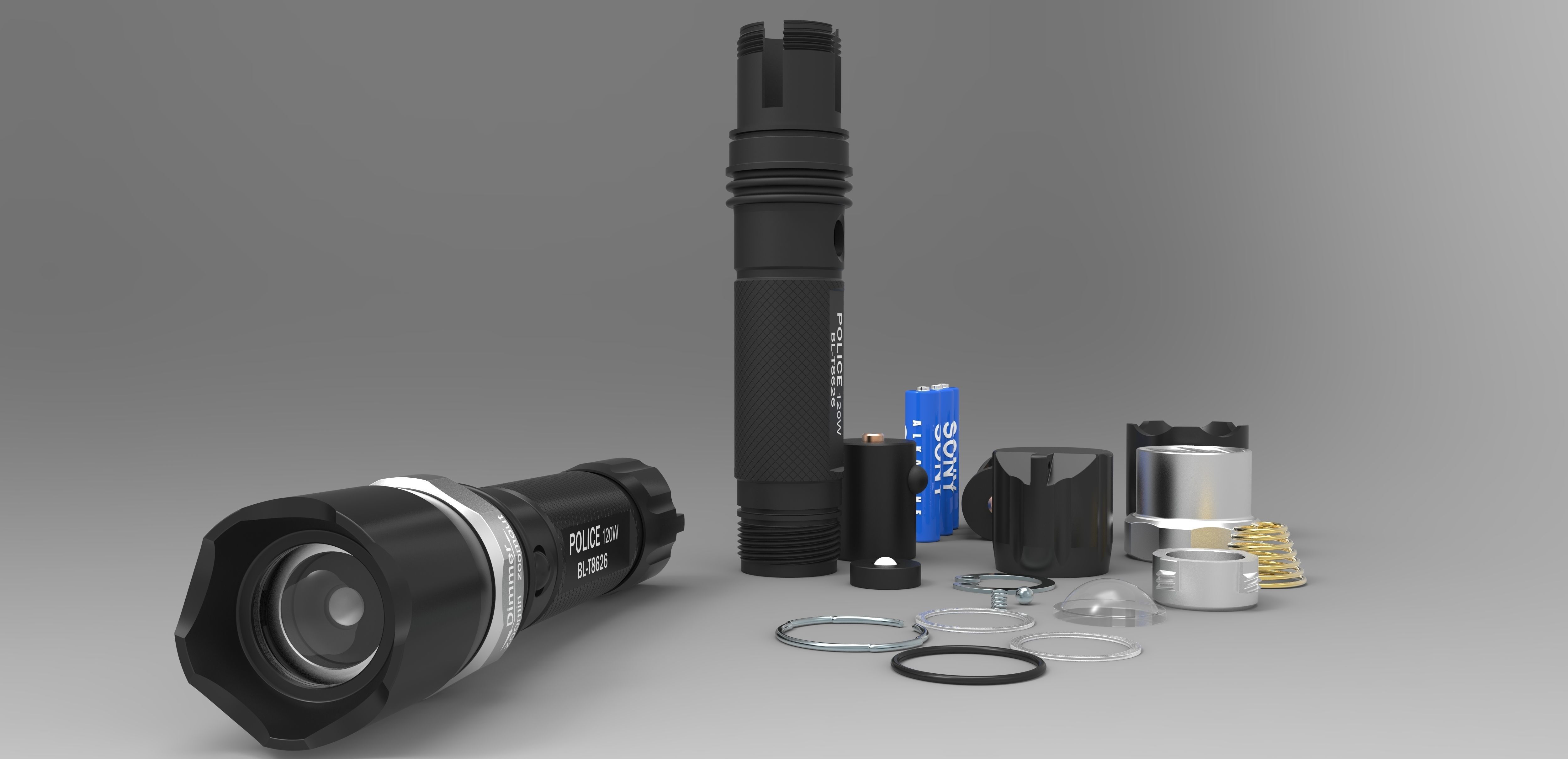 Flashlight 3D model_7
