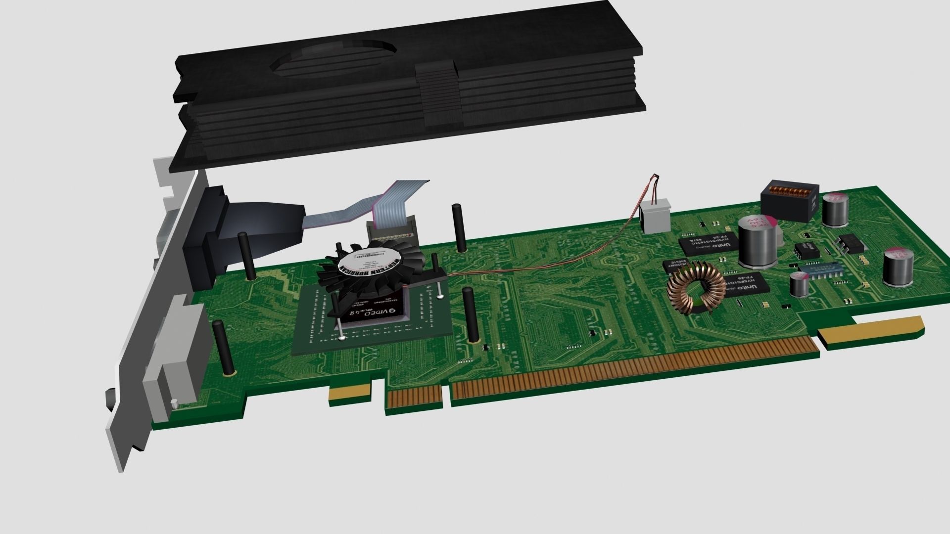 Video Graphics Card Model 3D model_1
