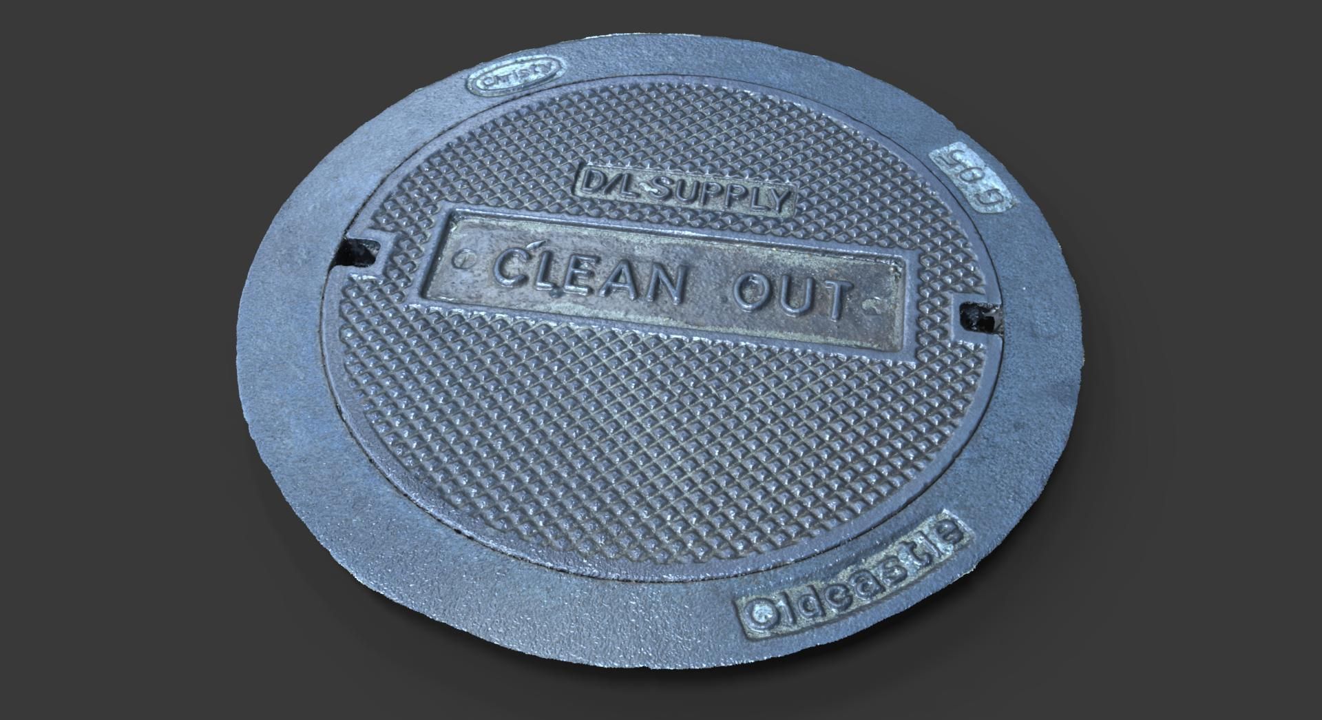 Clean Out Utility Cover 3D Model .obj .mtl - CGTrader.com