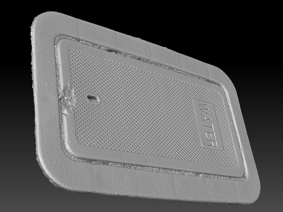 Concrete Water Utility Cover 3D model CGTrader