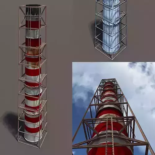 Chimney Low Poly 3d Model3