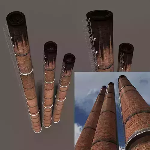 Chimney Low Poly 3d Model5