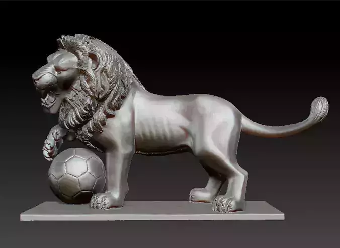 Lion Sculpture 3D print model