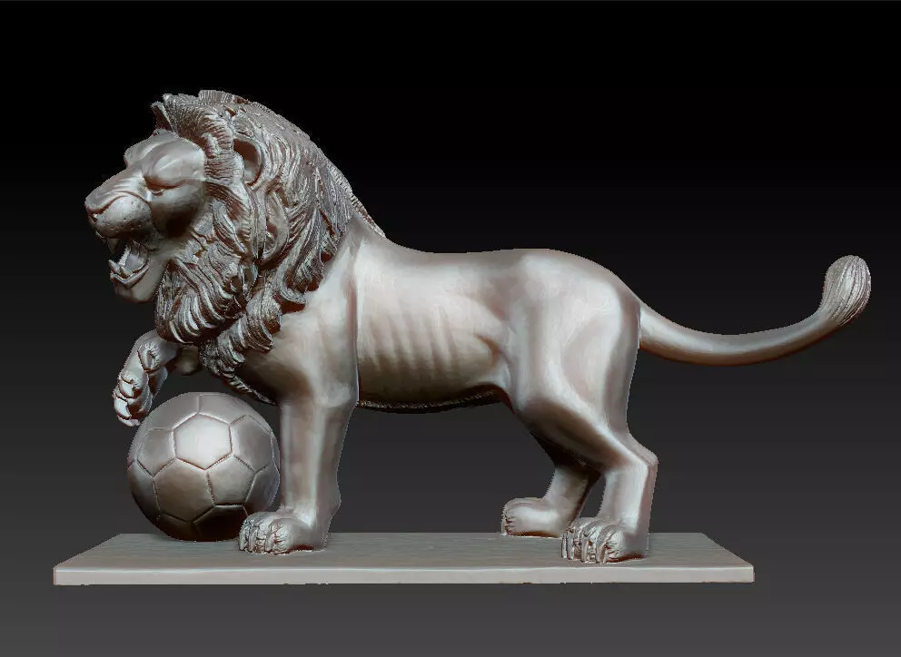 Lion Sculpture 3D print model_0