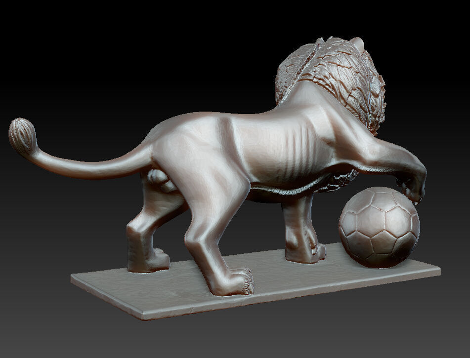 Lion Sculpture 3D print model_3