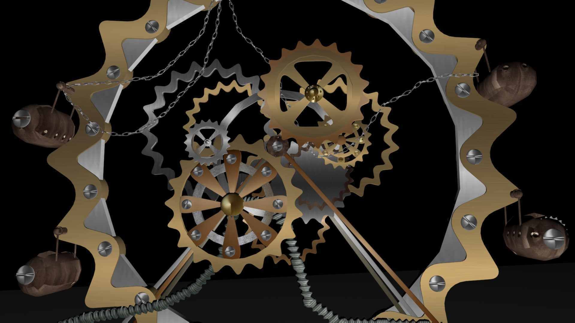 Big Wheel Low-poly 3D model_1