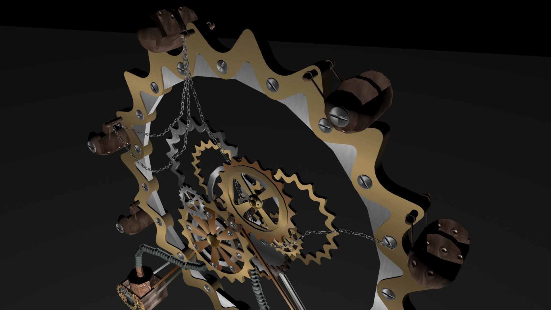 Big Wheel Low-poly 3D model_3