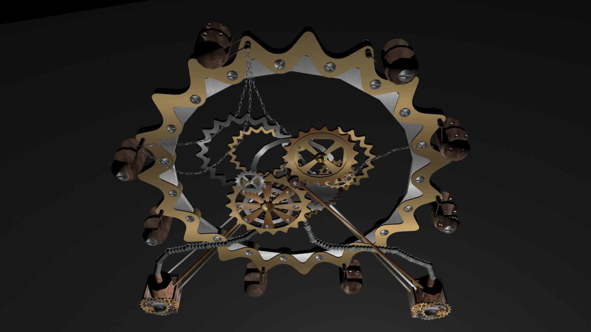 Big Wheel Low-poly 3D model_2