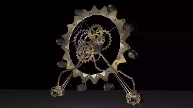 Big Wheel Low-poly 3D model