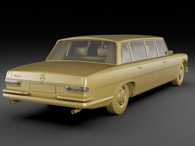 Mercedes 600 W100 Pullman 3D model_20