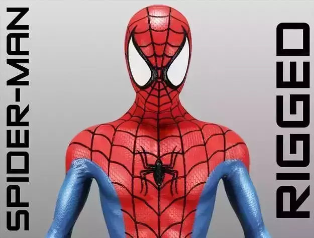 Spider-man human body parts 3D model