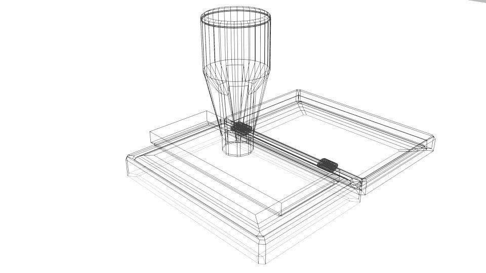 Stamp keyboard with light 3D model_4