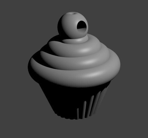 Cupcake Key Holder  3D print model_0