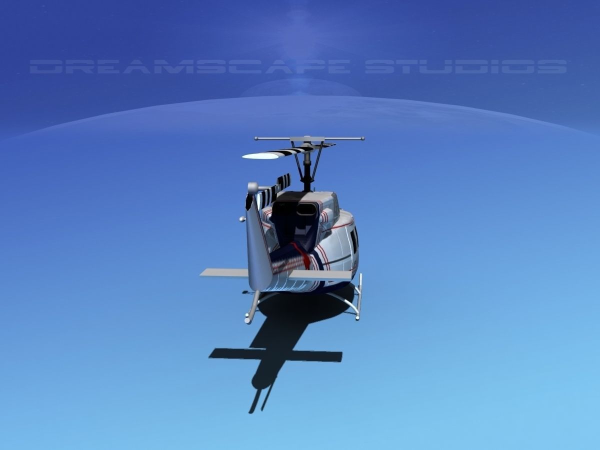 Bell 212 Life Flight 3D model_8