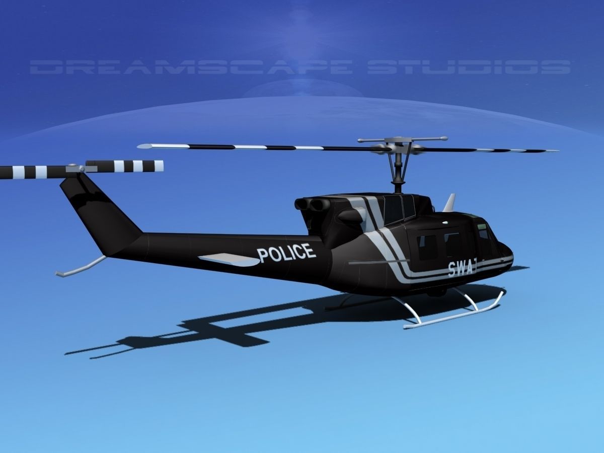 Bell 212 V06 Police SWAT 3D model_5