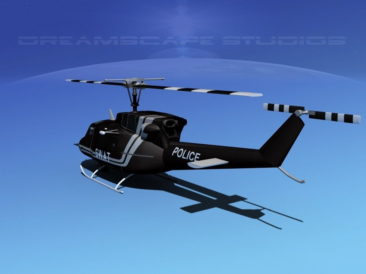 Bell 212 V06 Police SWAT 3D model_7