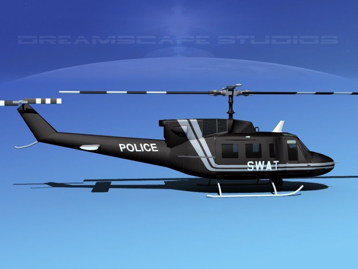 Bell 212 V06 Police SWAT 3D model_4