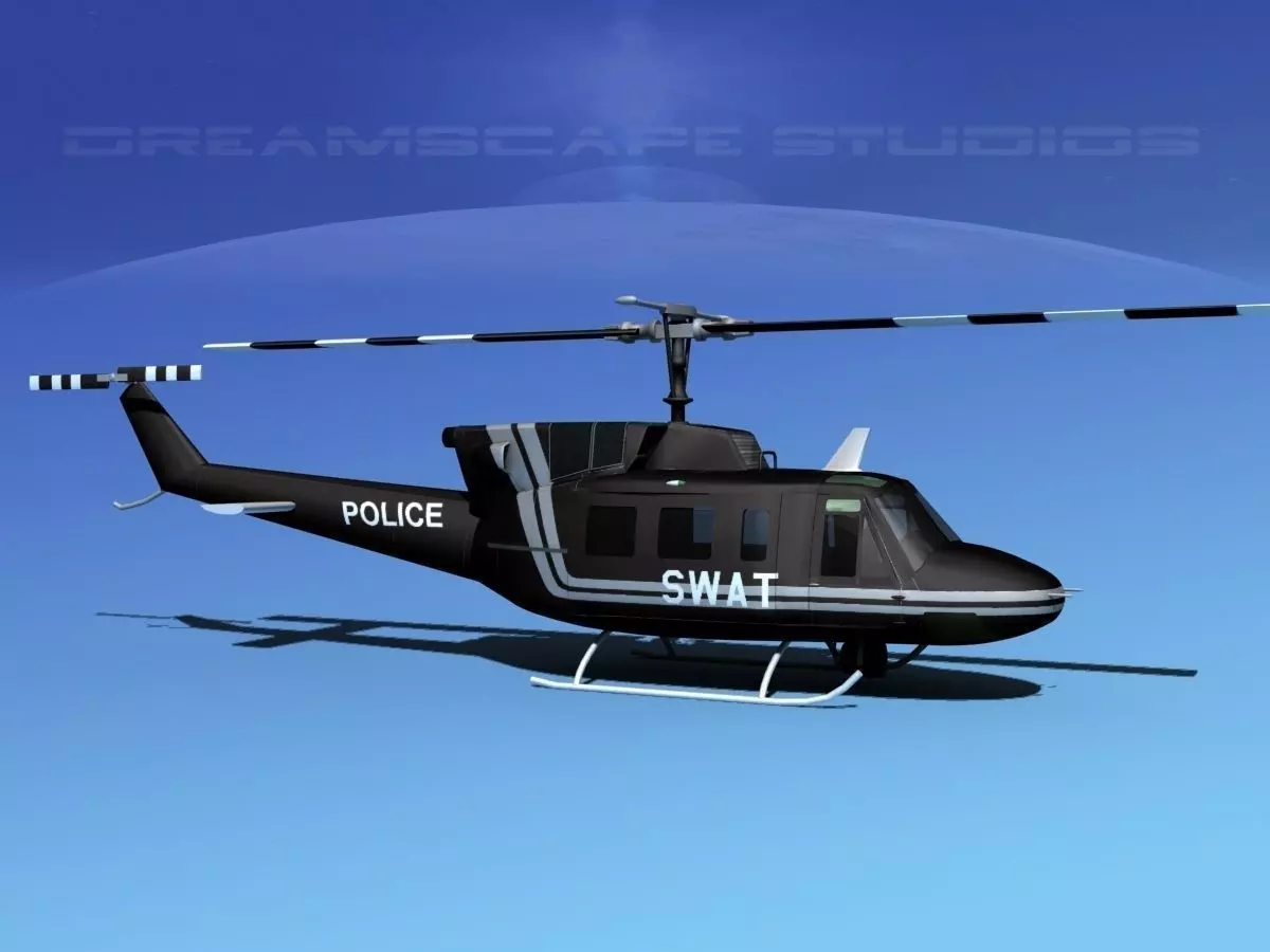 Bell 212 V06 Police SWAT 3D model_0