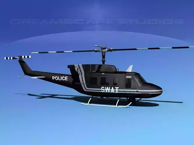 Bell 212 V06 Police SWAT 3D model