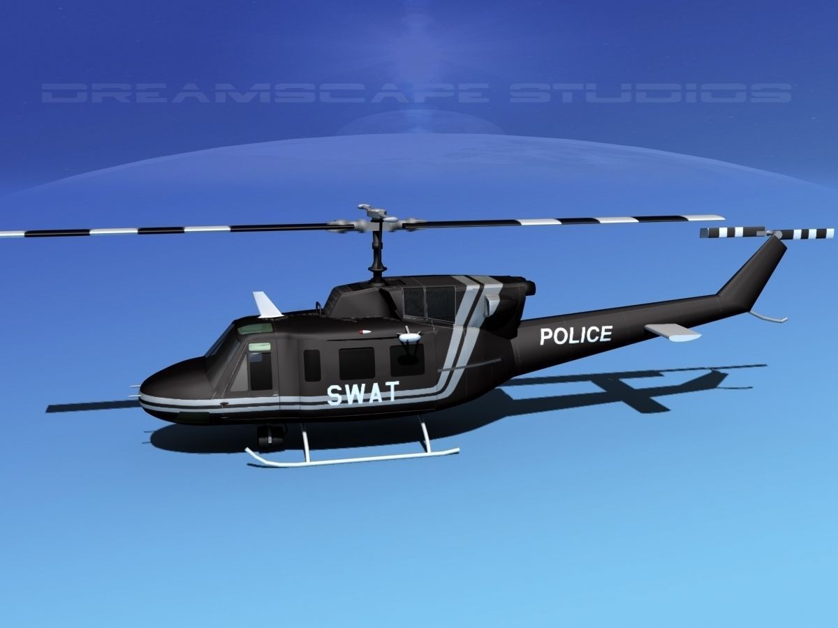 Bell 212 V06 Police SWAT 3D model_9