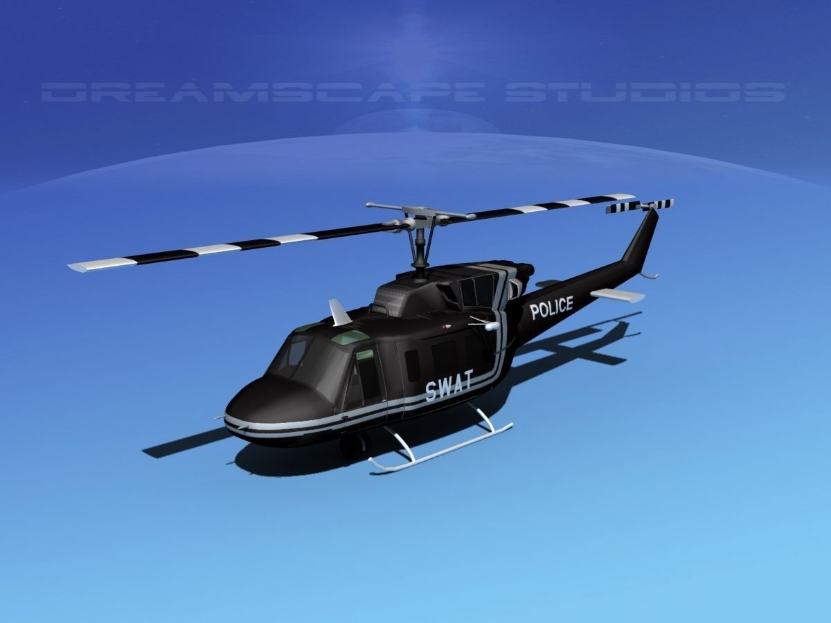 Bell 212 V06 Police SWAT 3D model_8