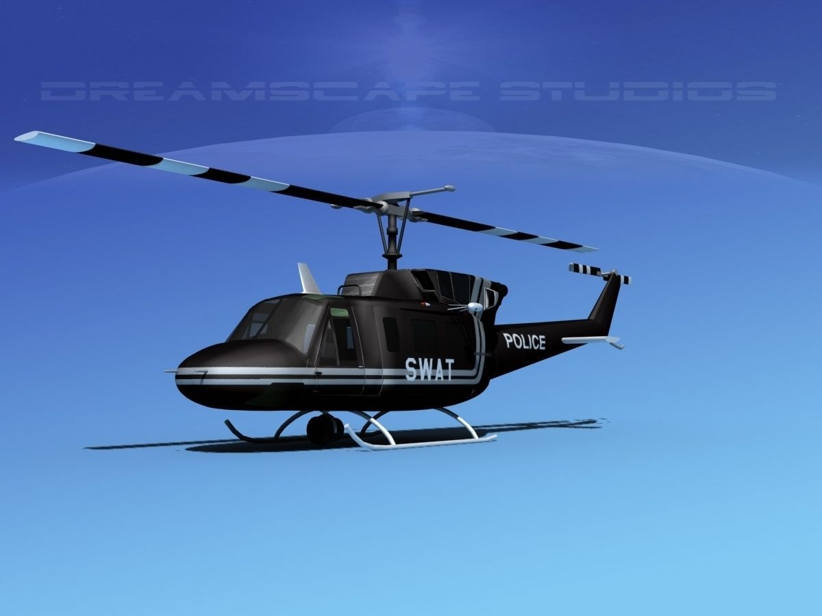 Bell 212 V06 Police SWAT 3D model_1