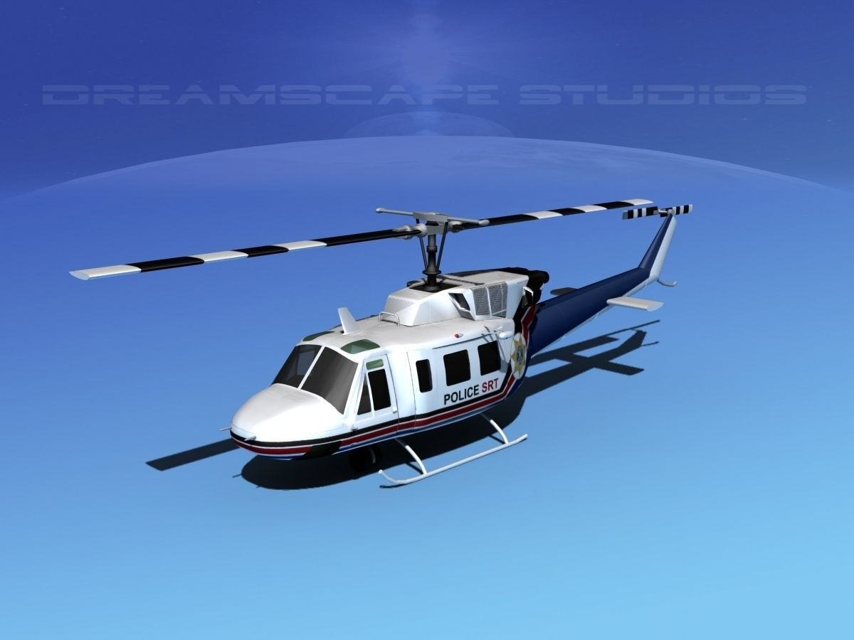 Bell 212 V11 Police SRT 3D model_11