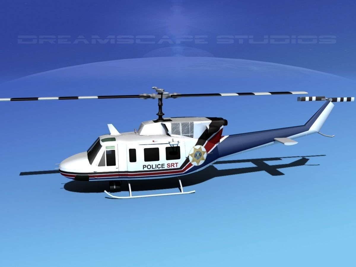 Bell 212 V11 Police SRT 3D model_9