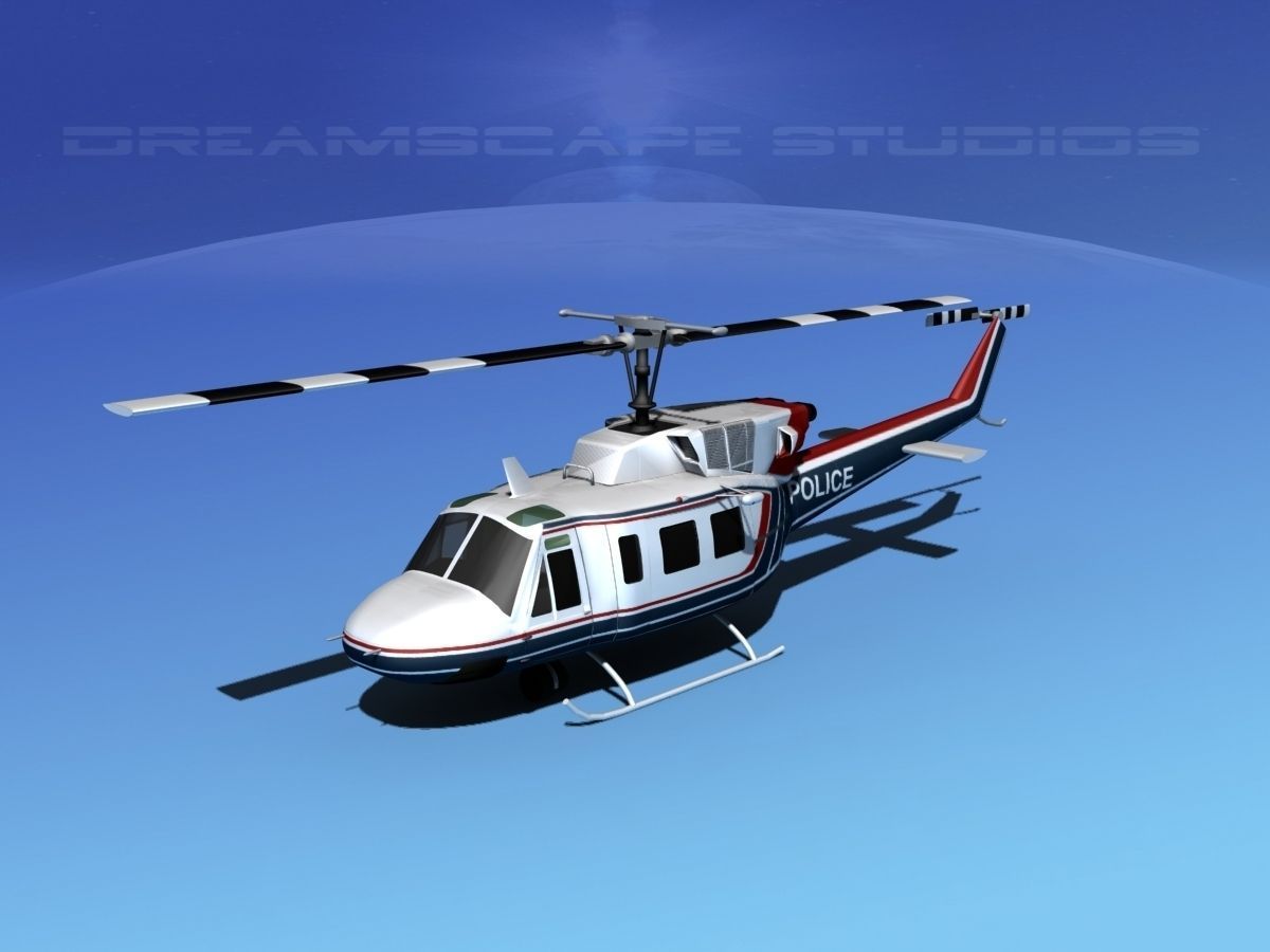Bell 212 V13 Police SRT 3D model_10