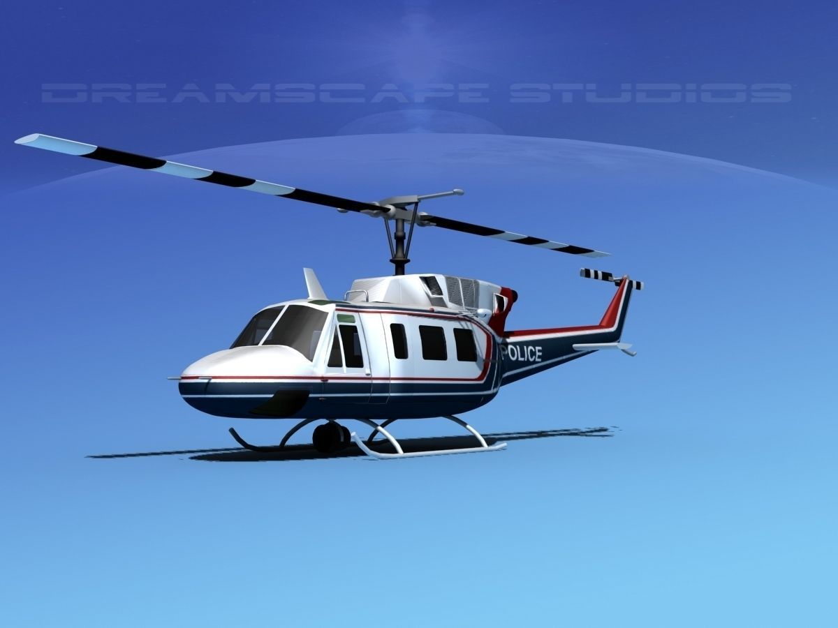 Bell 212 V13 Police SRT 3D model_2