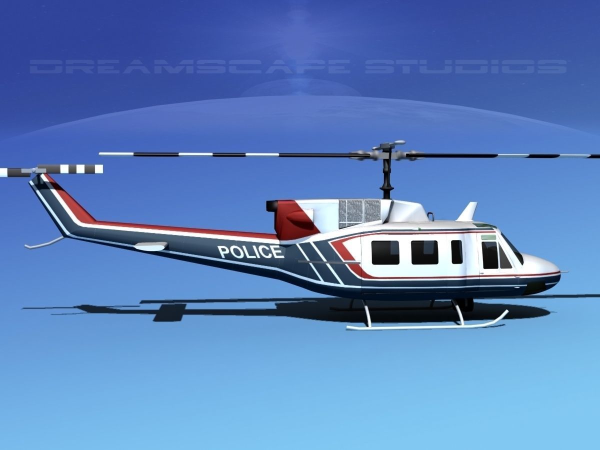 Bell 212 V13 Police SRT 3D model_7