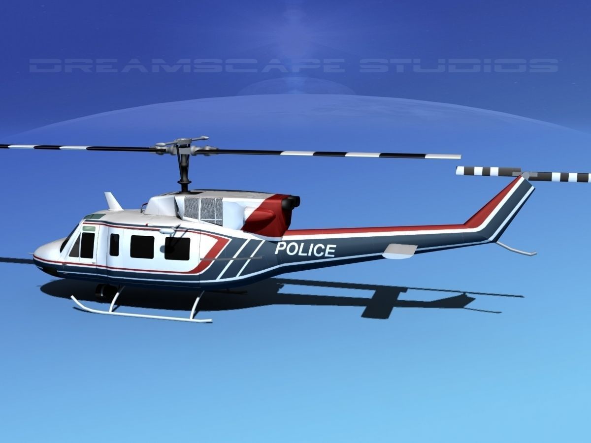 Bell 212 V13 Police SRT 3D model_9