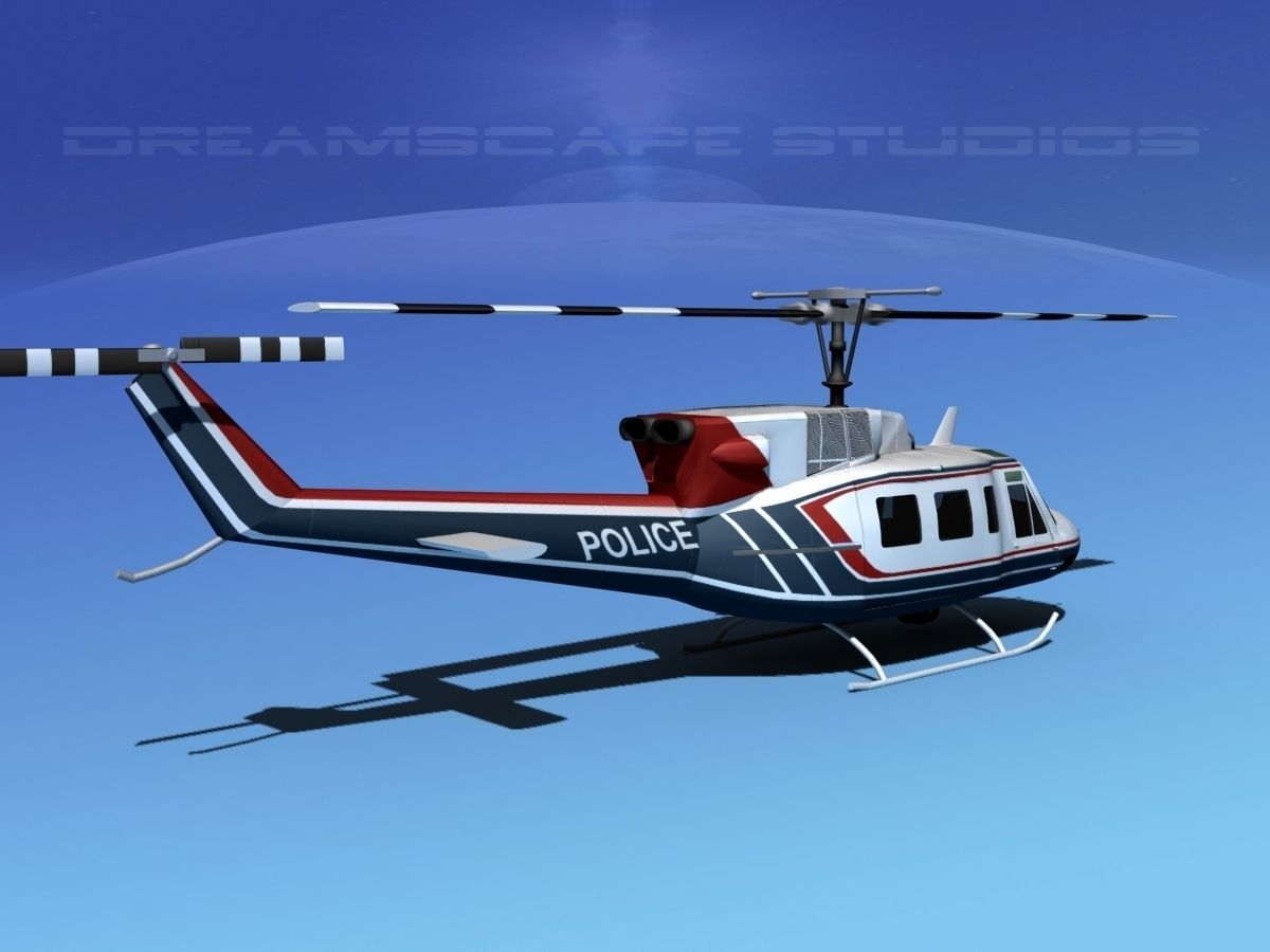 Bell 212 V13 Police SRT 3D model_4