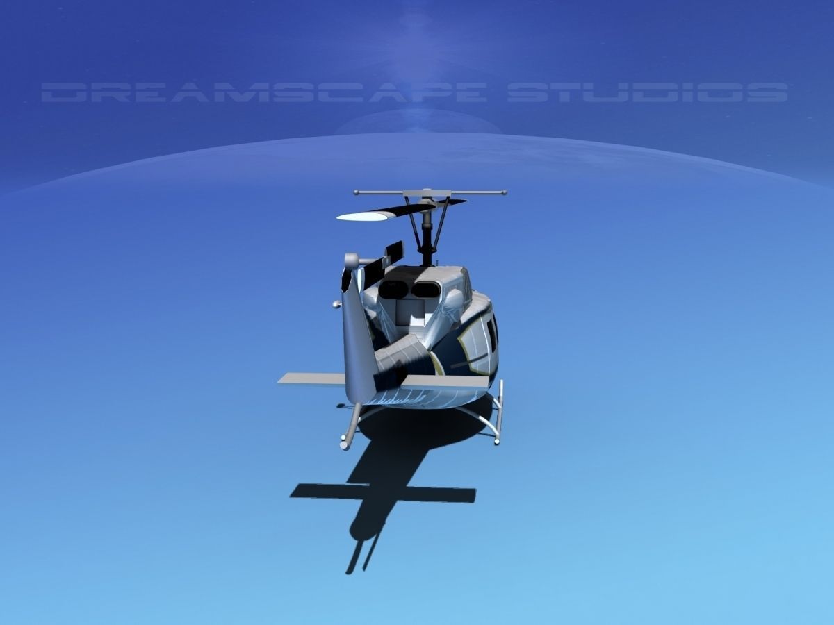 Bell 212 V21 Unmarked 3D model_10